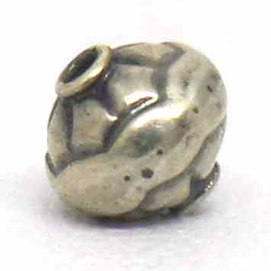 Stamped Beads bali silver bead