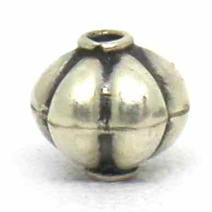 Stamped Beads bali silver bead