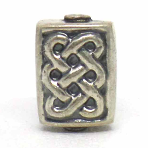 Stamped Beads bali silver bead