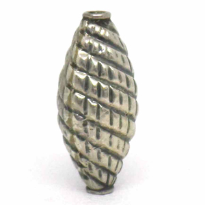 Stamped Beads bali silver bead