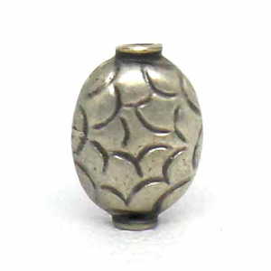 Stamped Beads bali silver bead