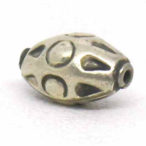 Stamped Beads bali silver bead