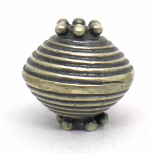 Stamped Beads bali silver bead