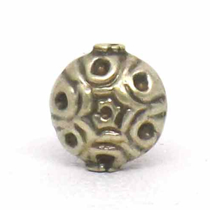 Stamped Beads bali silver bead