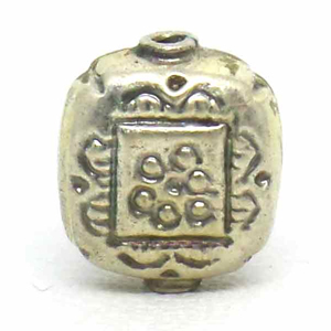 Stamped Beads bali silver bead