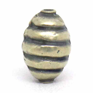 Stamped Beads bali silver bead