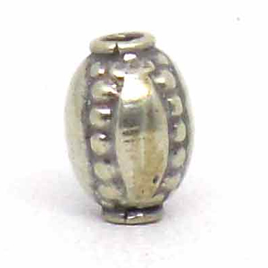 Stamped Beads bali silver bead