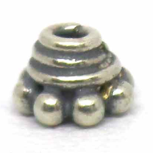 Caps bali silver bead