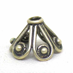 Caps bali silver bead