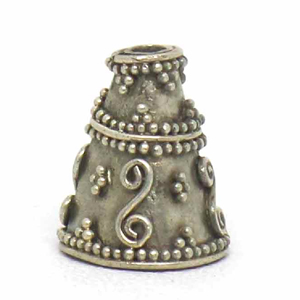 Cones bali silver bead