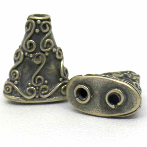 Cones bali silver bead