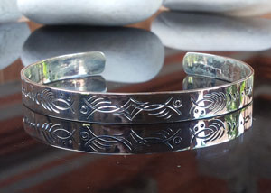 Bangle bali silver bead