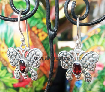 Earring bali silver bead