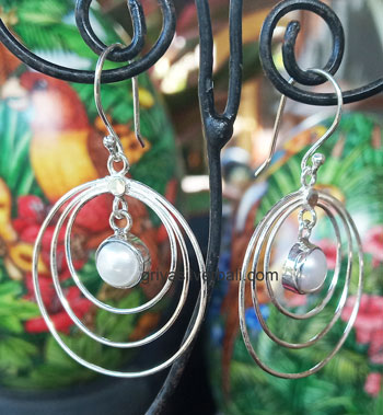 Earring bali silver bead