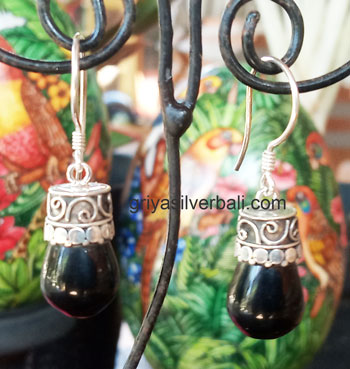 Earring bali silver bead