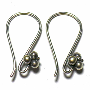 Earring Hooks bali silver bead