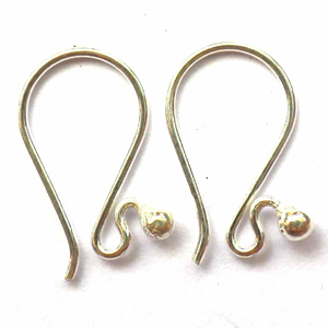 Earring Hooks bali silver bead