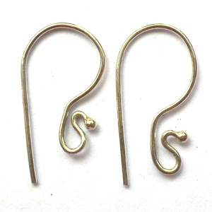 Earring Hooks bali silver bead