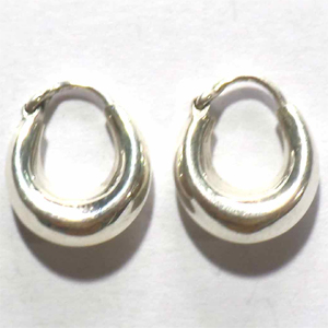 Earring Hoops bali silver bead