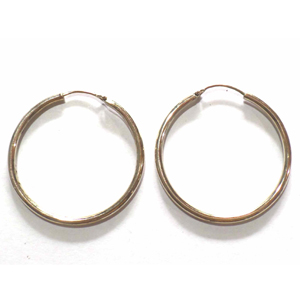 Earring Hoops bali silver bead