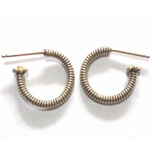 Earring Hoops bali silver bead