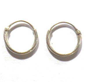 Earring Hoops bali silver bead