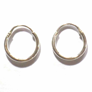 Earring Hoops bali silver bead