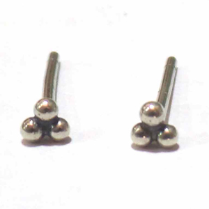 Earring Stud bali silver bead