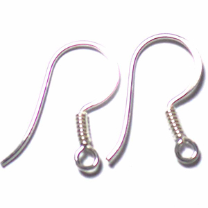 Earring Hooks bali silver bead