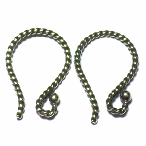 Earring Hooks bali silver bead