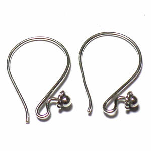 Earring Hooks bali silver bead