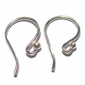 Earring Hooks bali silver bead