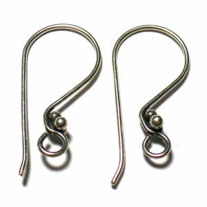 Earring Hooks bali silver bead