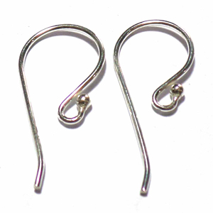 Earring Hooks bali silver bead