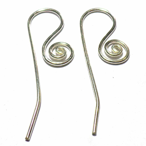 Earring Hooks bali silver bead