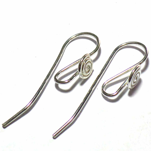 Earring Hooks bali silver bead