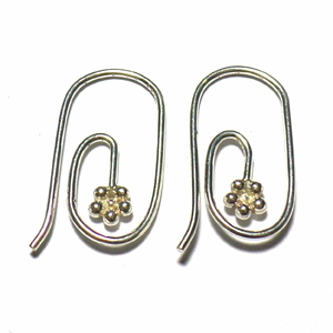 Earring Hooks bali silver bead