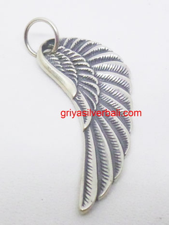 Feathers And Wings bali silver bead