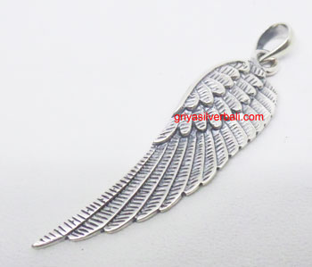 Feathers And Wings bali silver bead