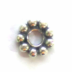 Flat / Daisy Spacers bali silver bead