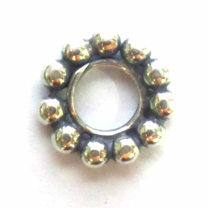 Flat / Daisy Spacers bali silver bead