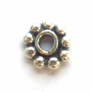 Flat / Daisy Spacers bali silver bead