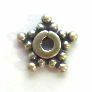 Flat / Daisy Spacers bali silver bead