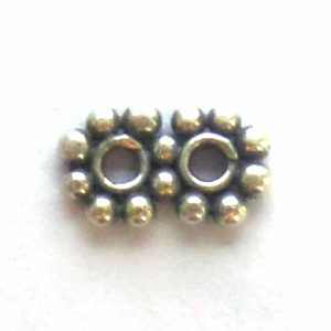 Flat / Daisy Spacers bali silver bead