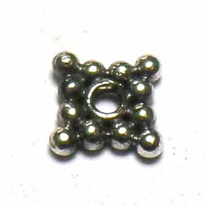 Flat Daisy Spacer bali silver bead