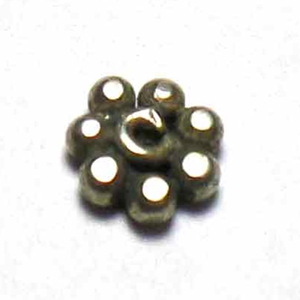 Flat Daisy Spacer bali silver bead