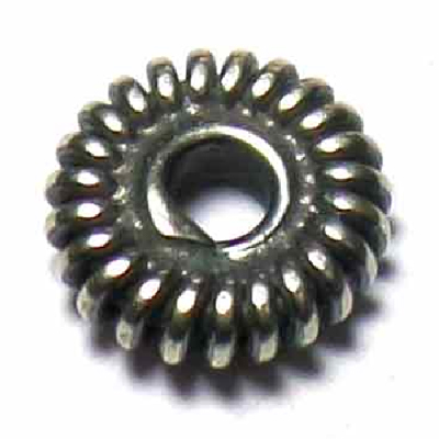 Flat Daisy Spacer bali silver bead