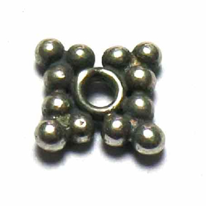 Flat Daisy Spacer bali silver bead