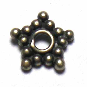 Flat Daisy Spacer bali silver bead