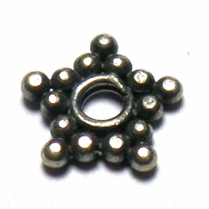 Flat Daisy Spacer bali silver bead